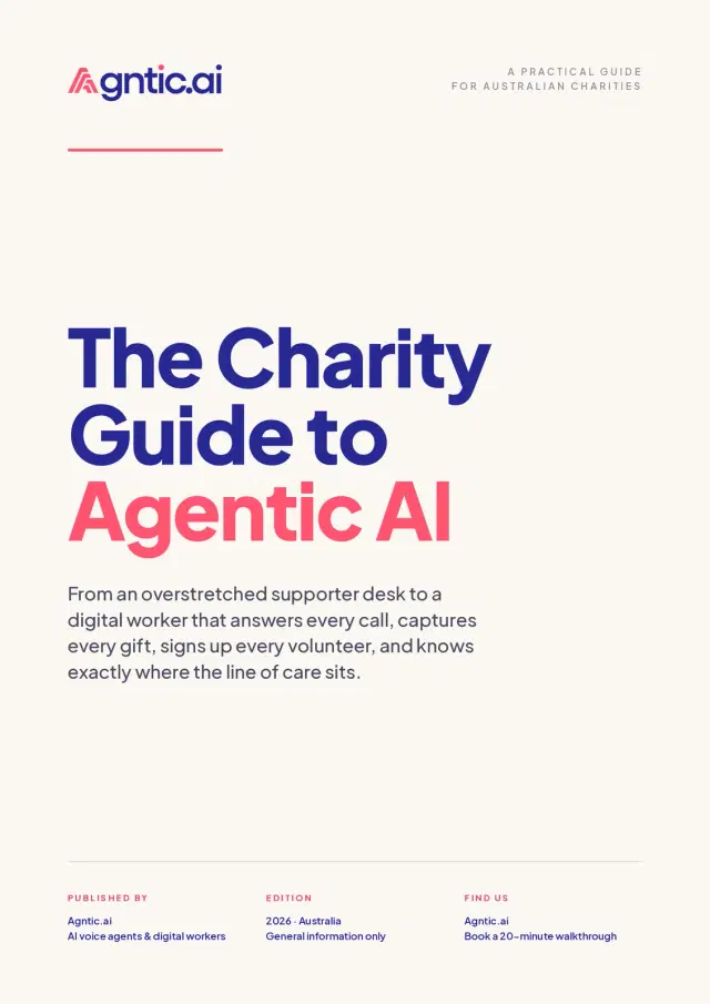 The charity guide to agentic AI. cover