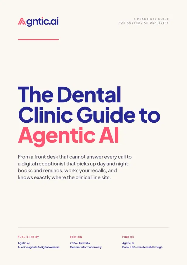 The dental clinic guide to agentic AI. cover