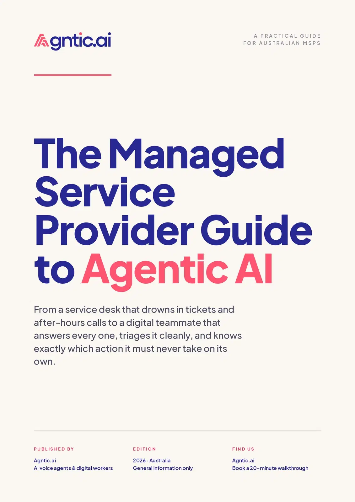 The managed service provider guide to agentic AI.