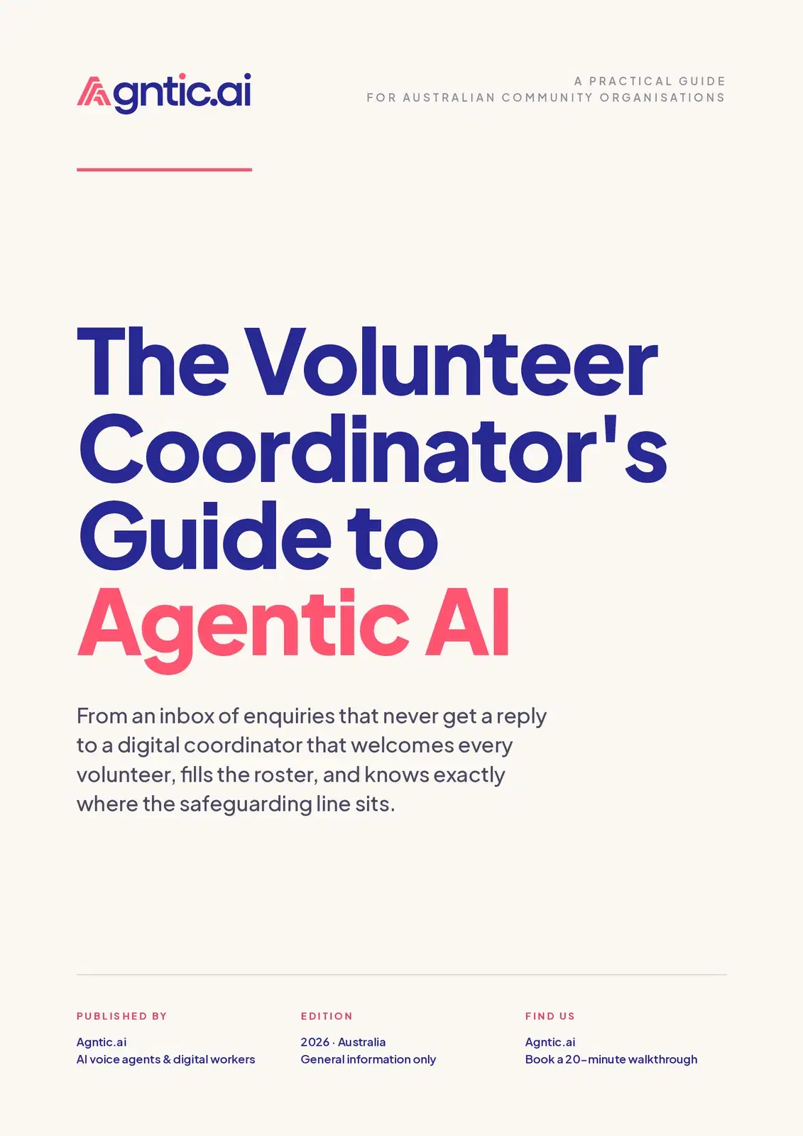 The volunteer coordinator's guide to agentic AI.