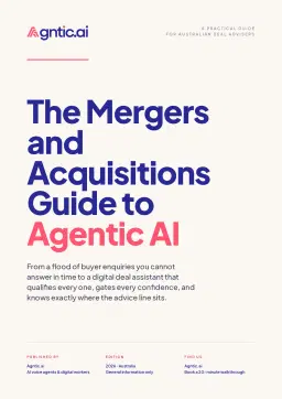 The mergers and acquisitions guide to agentic AI. cover